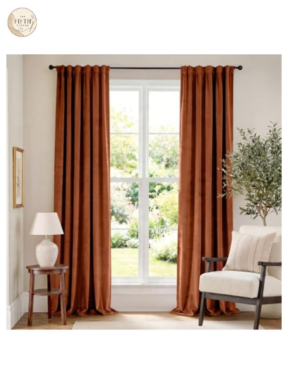 Velvet Rod Pocket Curtain Panels Room Darkening 52x108 Set of 2